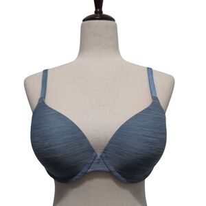 Victoria's Secret Uplift Semi Demi Bra Blue Underwire Soft Smooth Size 36D